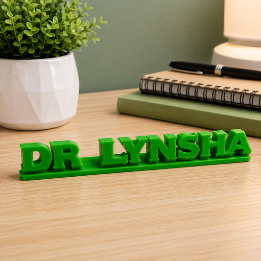 3D Printed Personalized Nameplate for desk space