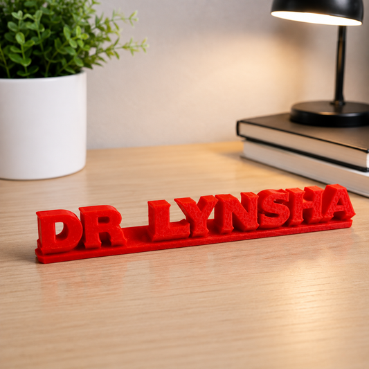 3D Printed Personalized Nameplate for desk space