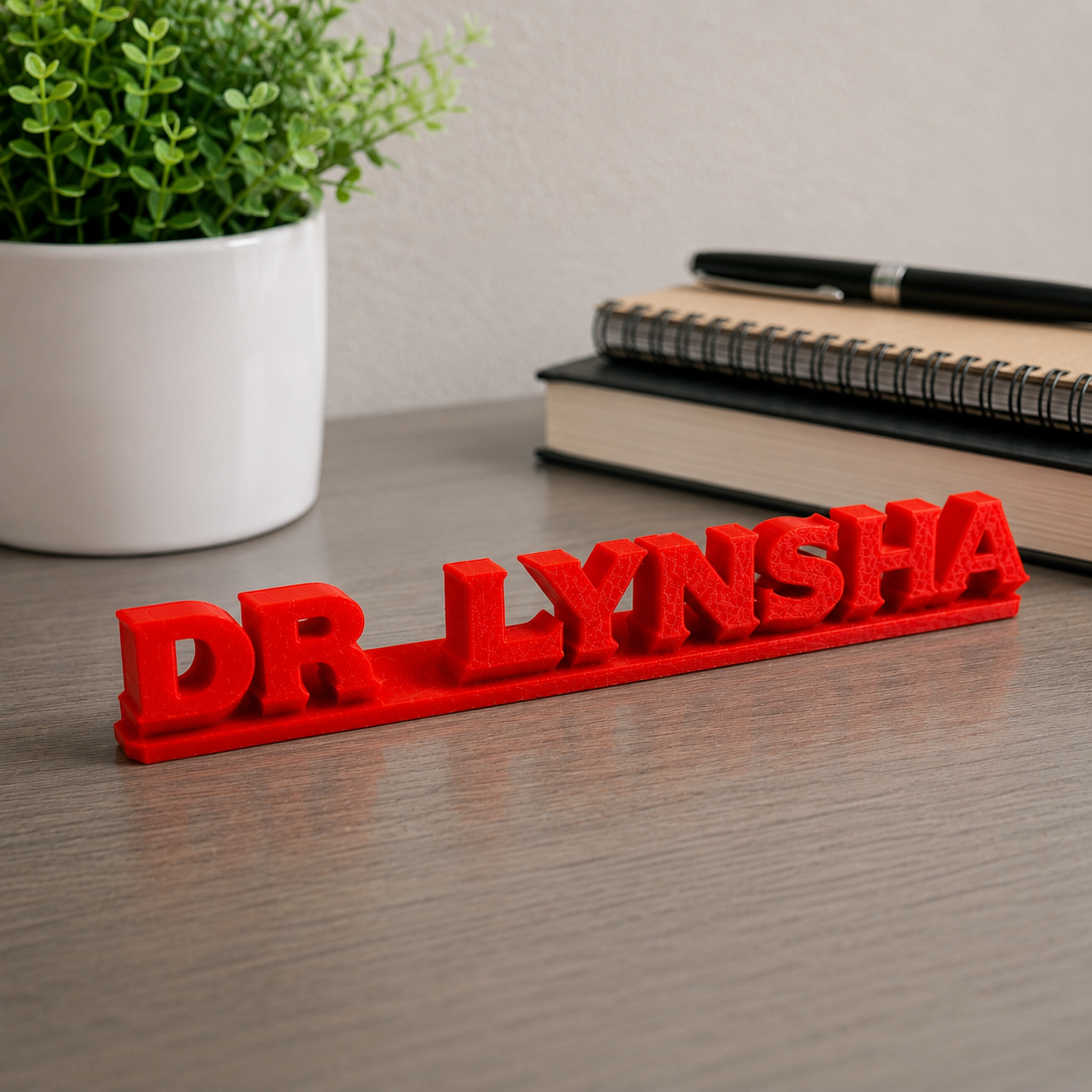 3D Printed Personalized Nameplate for desk space