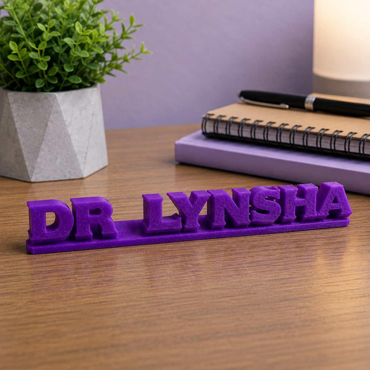3D Printed Personalized Nameplate for desk space