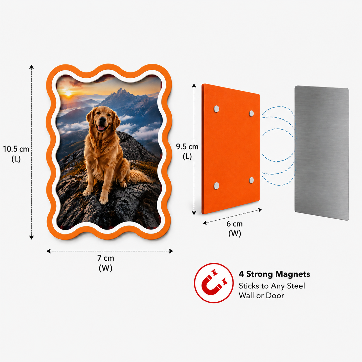 Personalized Photo Fridge Magnet – Custom Magnetic Photo Frame