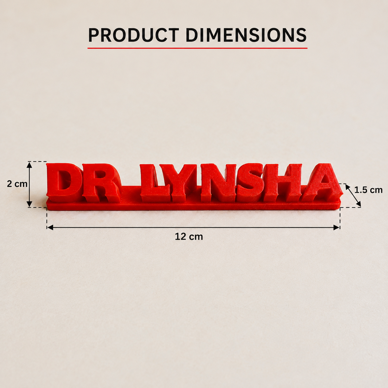 3D Printed Personalized Nameplate for desk space
